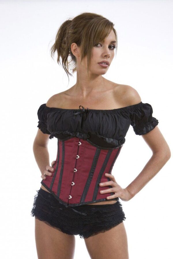 candy-underbust burgundy satin