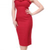 vestido tubo rojo