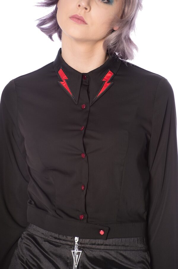 Blusa Negra Rayo Rojo - Soul Barcelona