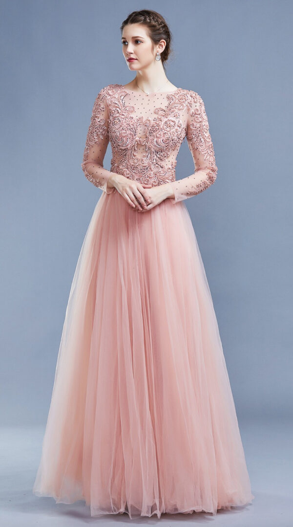 Vestido Manga Rosa