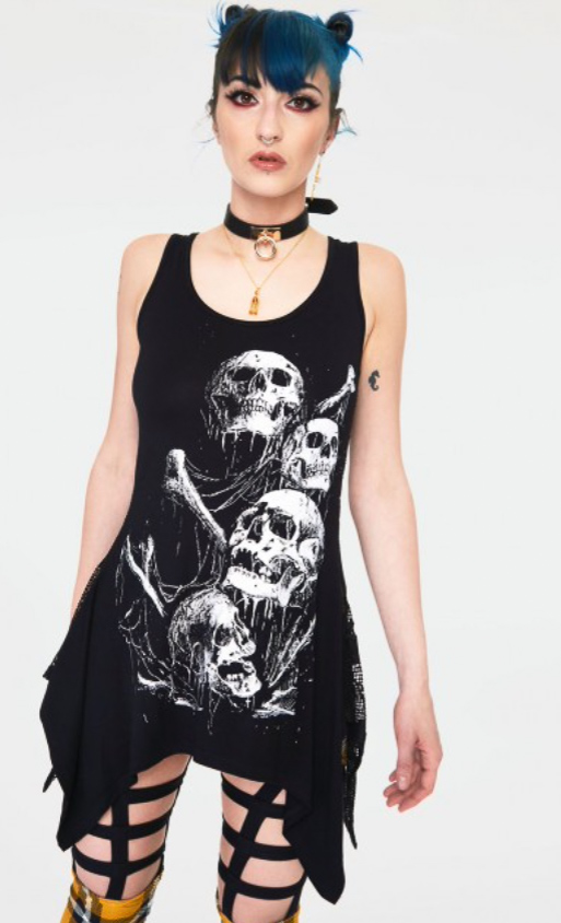 Camiseta 4 calaveras