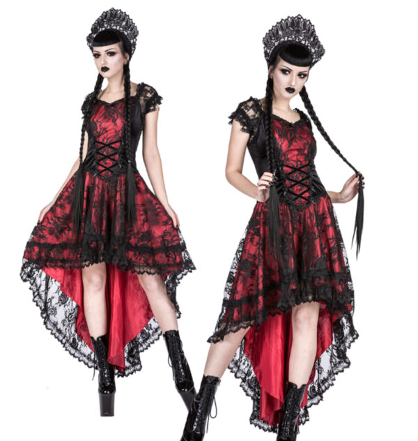 vestido con cola