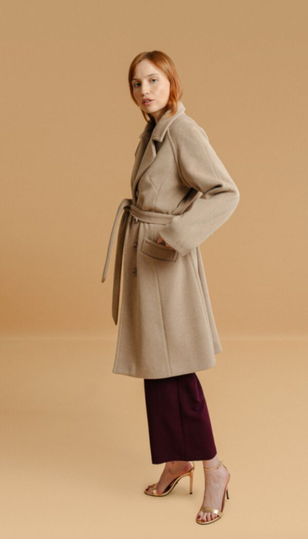 Abrigo Cruzado Beige Soul Barcelona