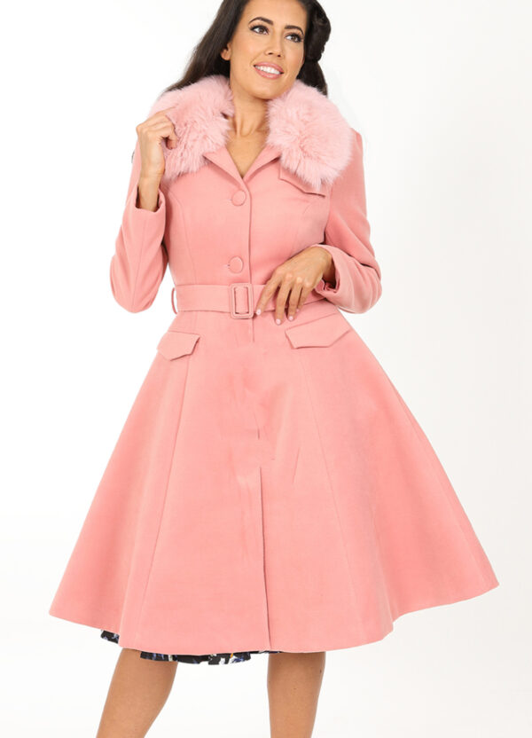 abrigo rosa palo