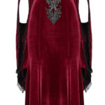 vestido largo burdeos