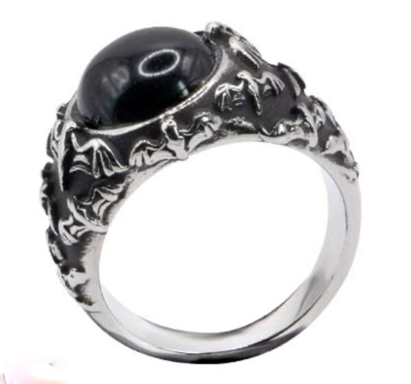 anillo piedra negra