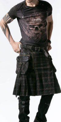 kilt tartan marron