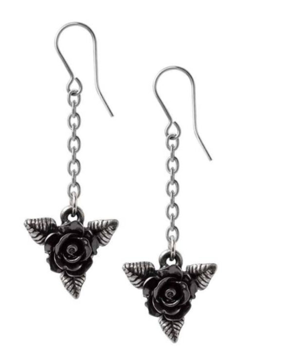 pendientes rosa cadena