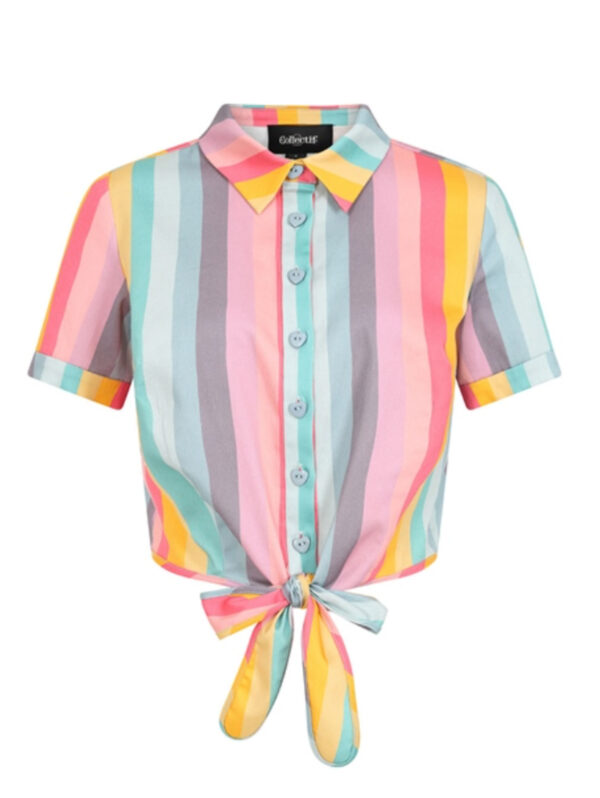 blusa rayas multicolores