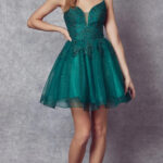vestido corto verde