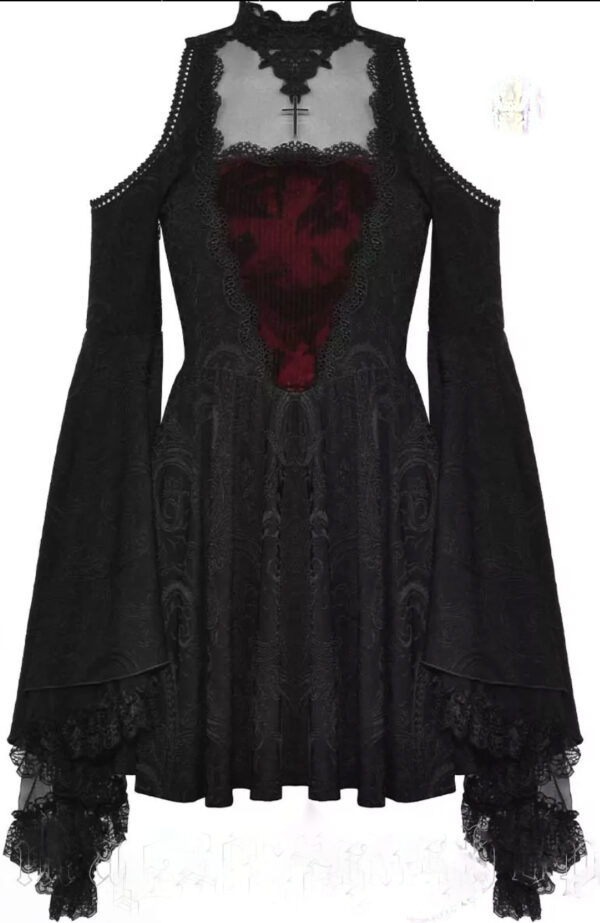 vestido manga acampanada de encaje y tul Soul Barcelona