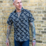 slyquirky.run-and-fly-checkerboard-swallow-print-short-sleeve-shirt